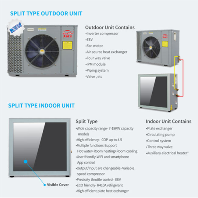 Vertical Compact Industrial Air Source Heat Pump